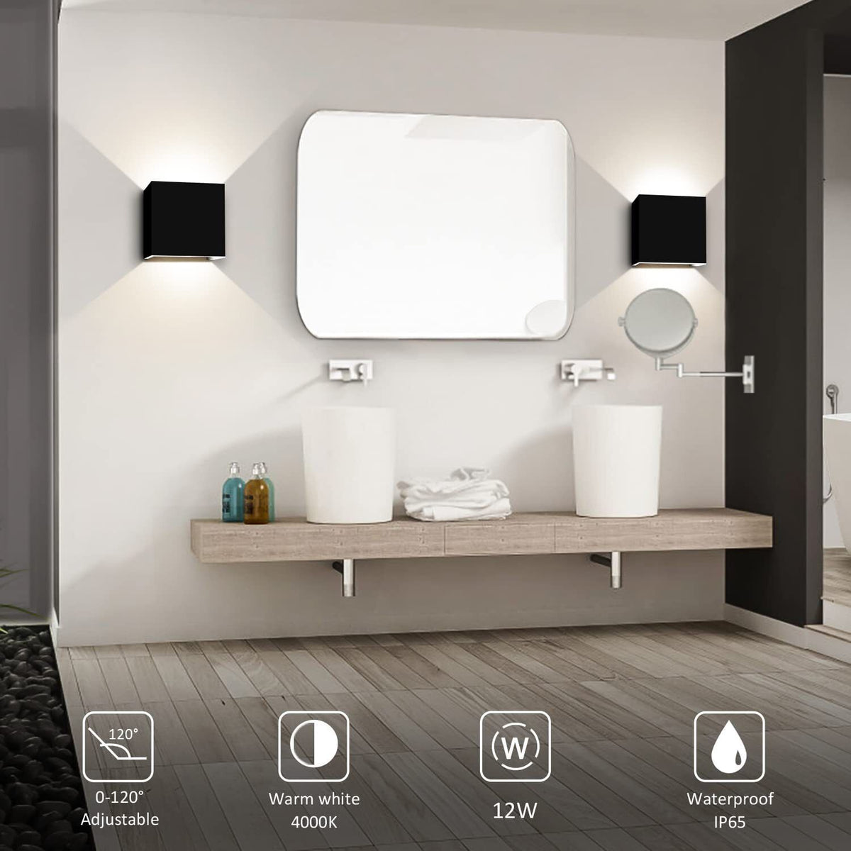 LED Wall Light Cube | 12W | Waterproof | Outdoor/Indoor | Cool