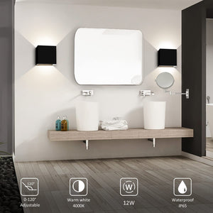 LED Wall Light Cube | 12W | Waterproof | Outdoor/Indoor | Cool