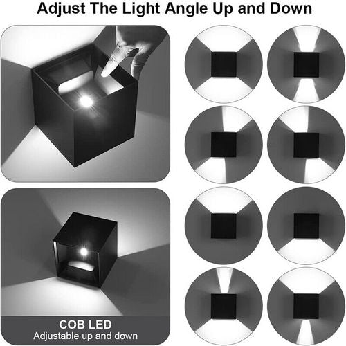 LED Wall Light Cube | 12W | Waterproof | Outdoor/Indoor | Cool