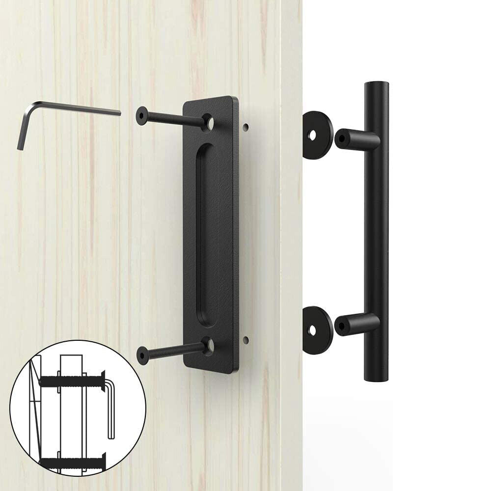 Barn Door Handle | 12" Sliding Flush Pull | Stainless Steel | Wood Gate Hardware