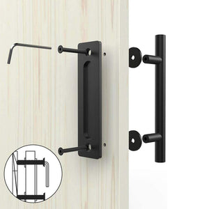 Barn Door Handle | 12" Sliding Flush Pull | Stainless Steel | Wood Gate Hardware