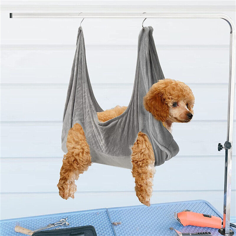 Gray Pet Dog Cat Grooming Bag | Hammock Helper Restraint Bags | For Bathing Trimming Nail L