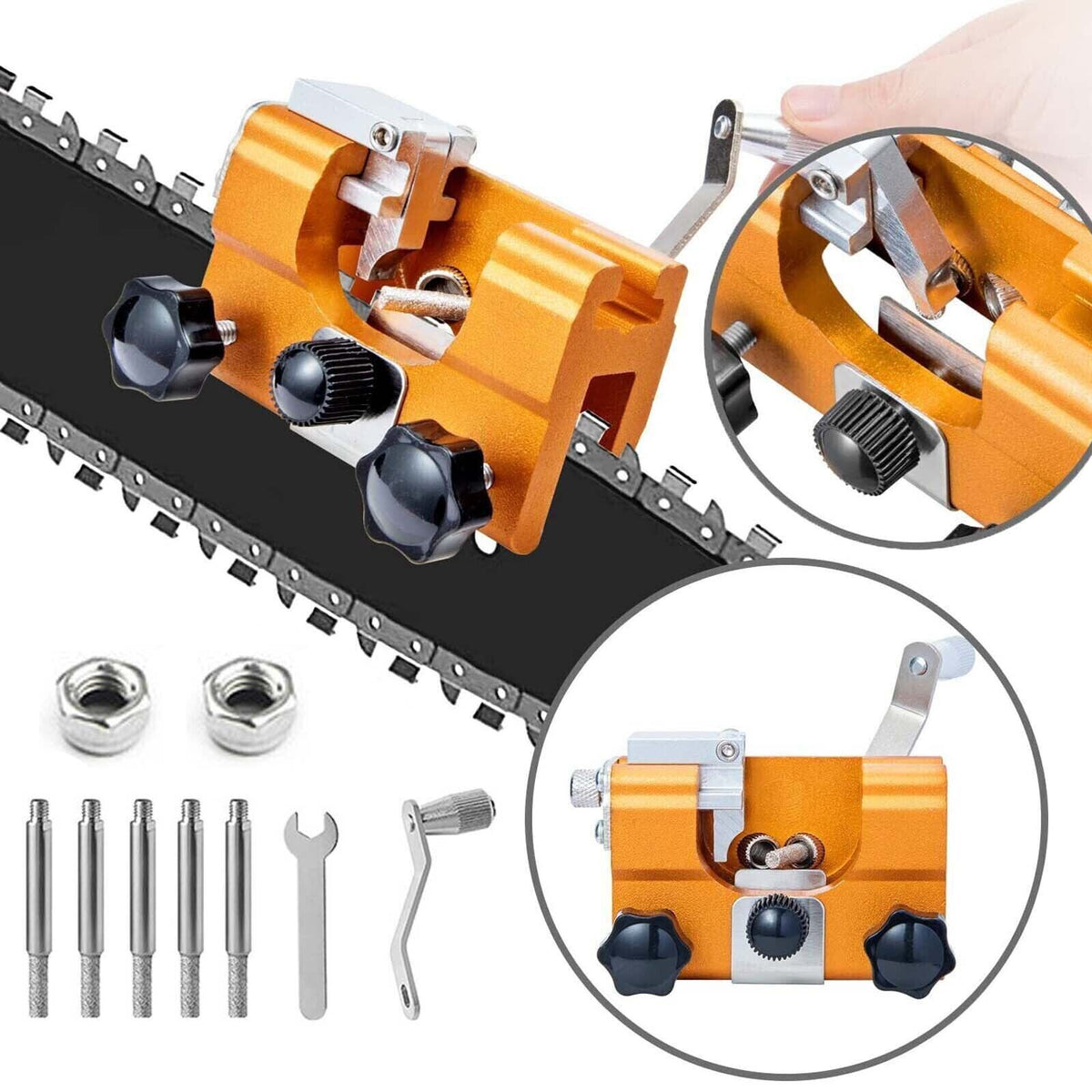 Portable Chainsaw Sharpener Jig | Easy Sharpening Tool for Chain & Electric Saws