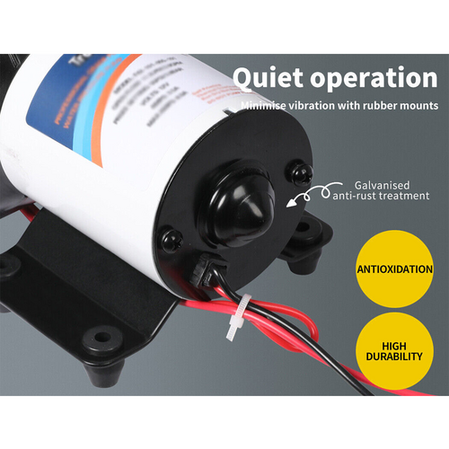 12V Caravan Water Pump | High Pressure | Self-priming | RV Camping Boat | 70PSI | 20.8L/M