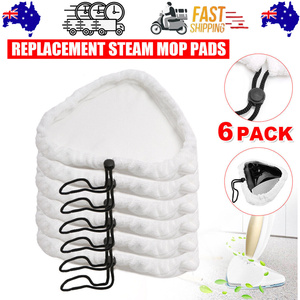 Steam Mop Pads | 6PCS | H2O Replacement | Washable & Reusable | Microfiber Cloths