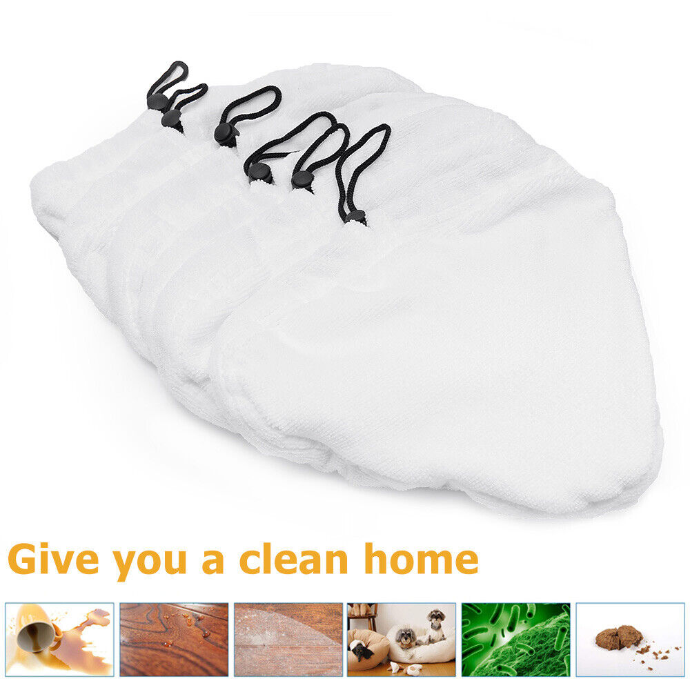 Steam Mop Pads | 6PCS | H2O Replacement | Washable & Reusable | Microfiber Cloths