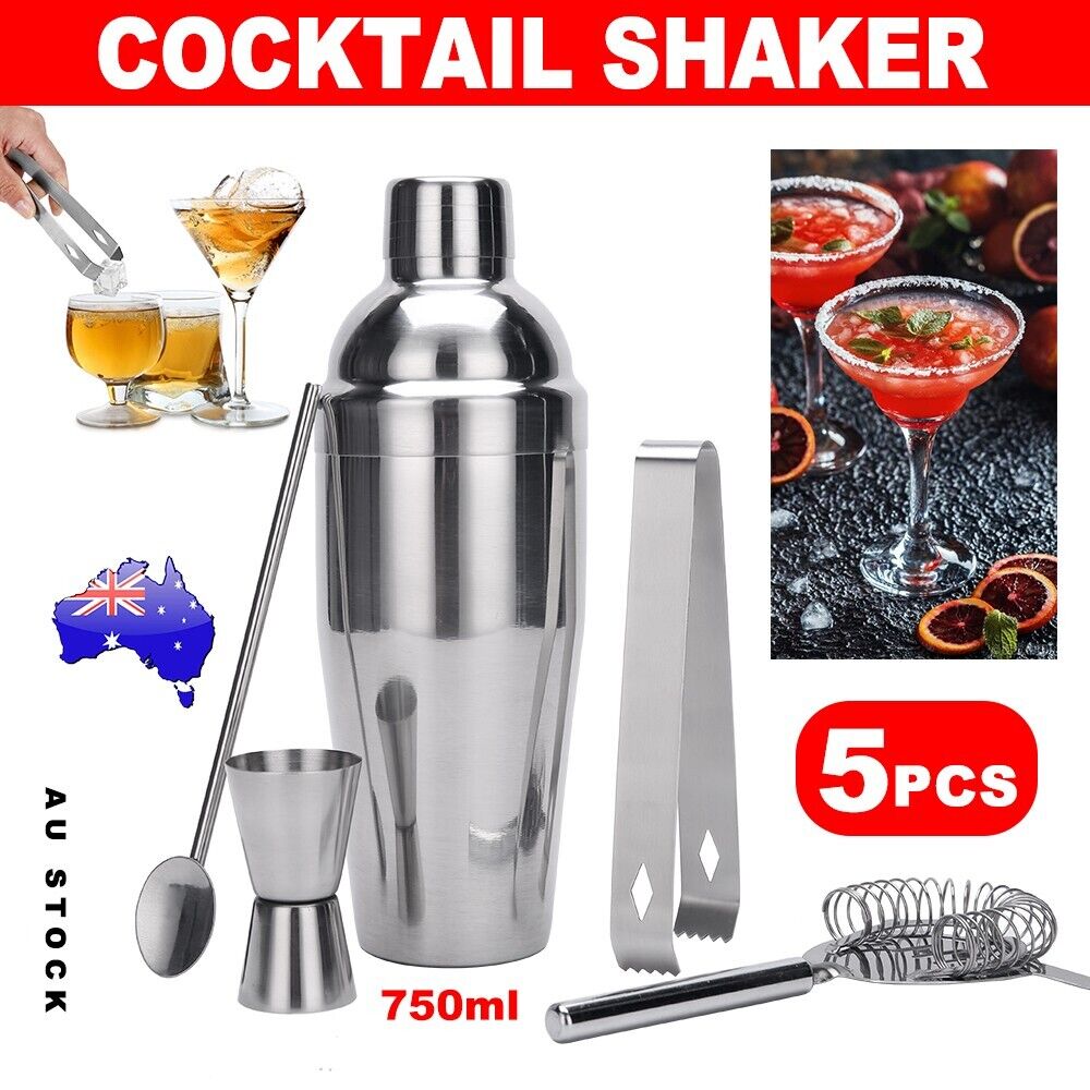 Boston Cocktail Shaker Set | Maker Mixer Martini Spirit Bar Strainer | Bartender Kit