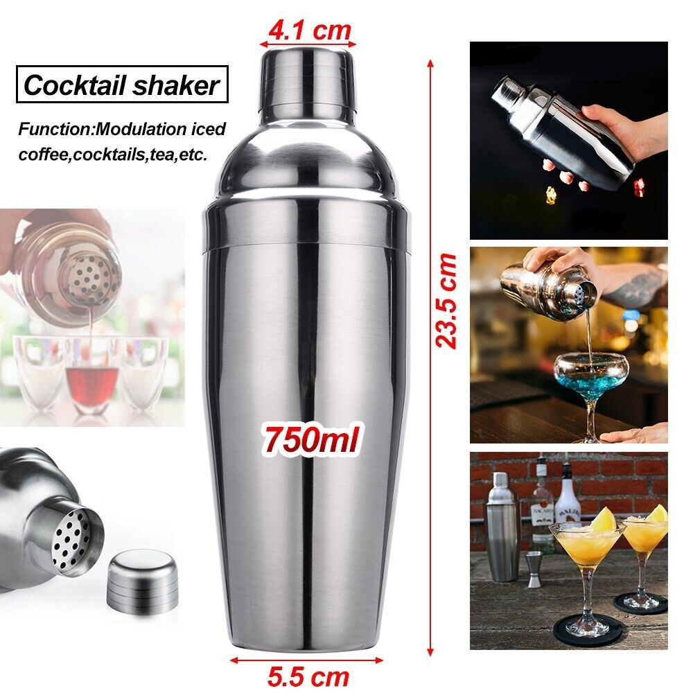 Boston Cocktail Shaker Set | Maker Mixer Martini Spirit Bar Strainer | Bartender Kit