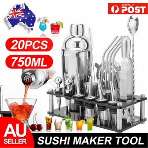 20Pcs Cocktail Shaker Set | 750ml Martini Strainer | Bartender Kit | Bar Spirits Maker