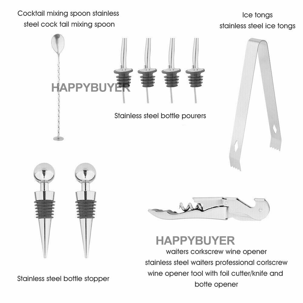 20Pcs Cocktail Shaker Set | 750ml Martini Strainer | Bartender Kit | Bar Spirits Maker