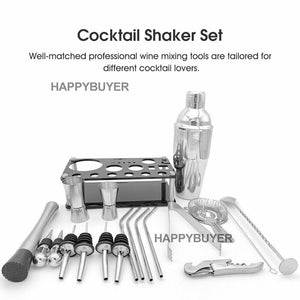 20Pcs Cocktail Shaker Set | 750ml Martini Strainer | Bartender Kit | Bar Spirits Maker