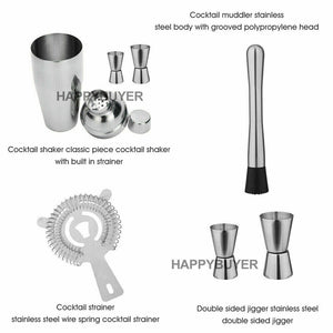 20Pcs Cocktail Shaker Set | 750ml Martini Strainer | Bartender Kit | Bar Spirits Maker