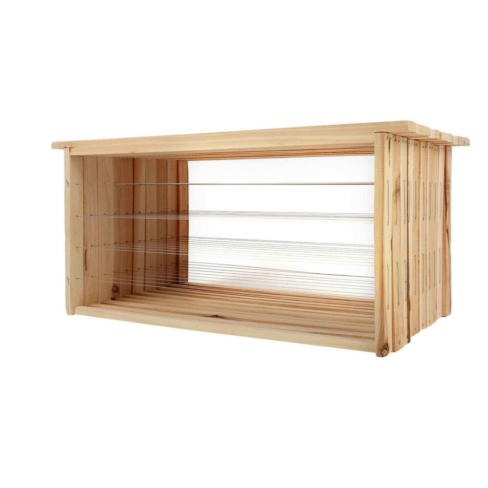 10x Wire Beehive Frame | Assembled Wood Steel | Unwaxed Deep Hive Frames | Beekeeping