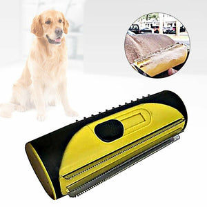 Deshedding Trimmer Brush for Dogs & Cats | Grooming Roll Comb | Yellow | Fur Shedding Control