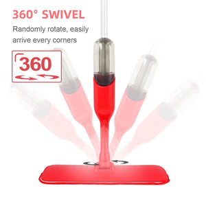 Spray Flat Mop | Microfiber Pads | Floor/Tile Kitchen Bathroom Living Room Cleaning