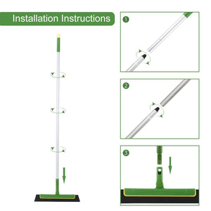 Green Floor Squeegee Wiper | Extendable Handle | Tile & Floor Cleaning
