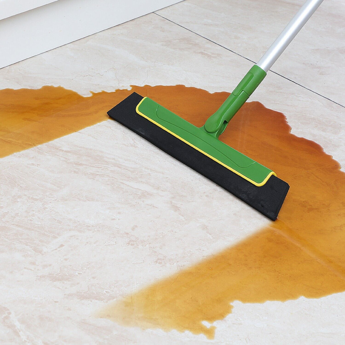 Green Floor Squeegee Wiper | Extendable Handle | Tile & Floor Cleaning