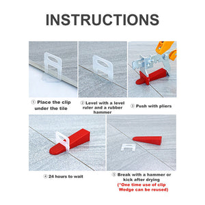 1.5mm Tile Leveling System Clips | Levelling Spacer Tiling Tools | Floor | 1000PCS