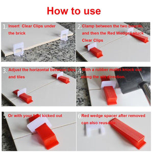 1.5mm Tile Leveling System Clips | Levelling Spacer Tiling Tools | Floor | 1000PCS