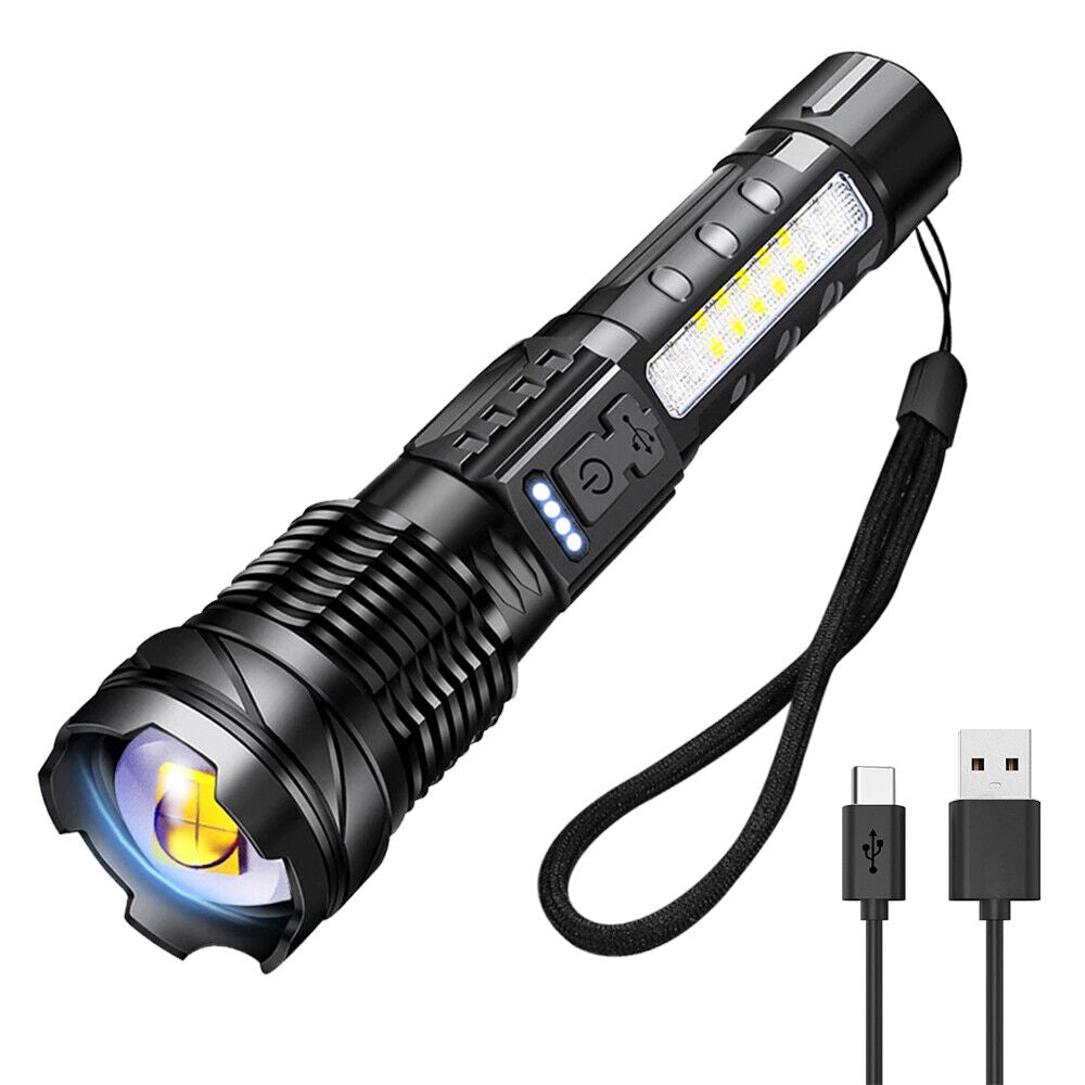 Super Bright Flashlight | 30W | 14 LED | White Laser Tactical Torch | Camping | AU