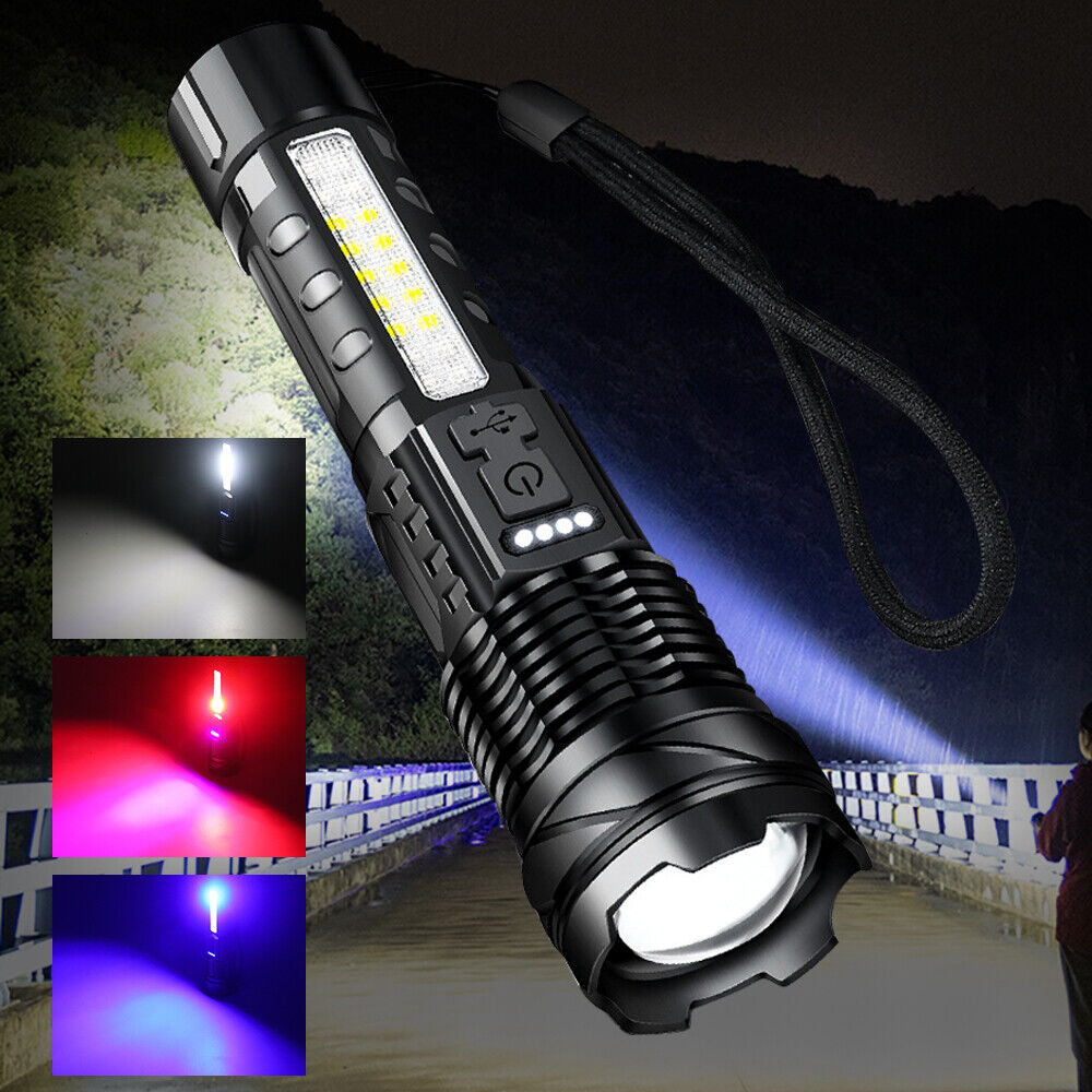 Super Bright Flashlight | 30W | 14 LED | White Laser Tactical Torch | Camping | AU