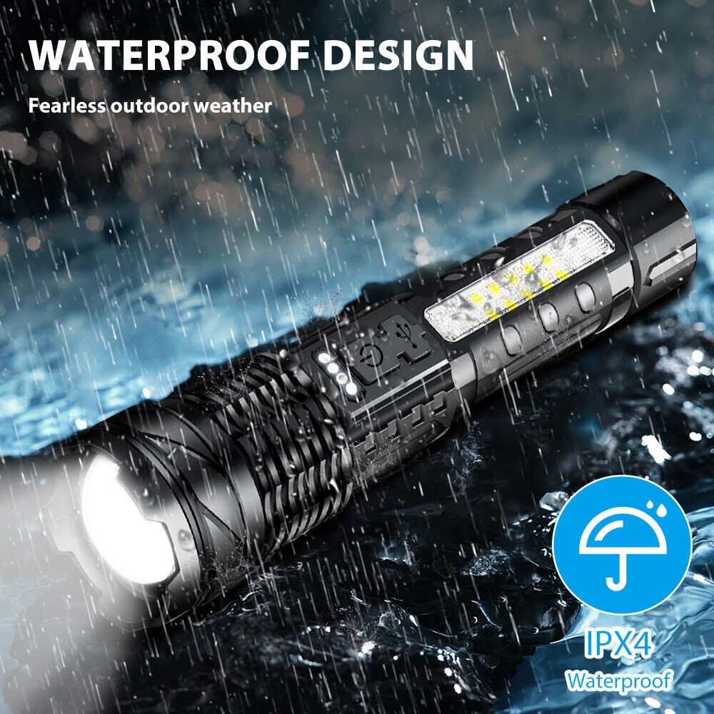 Super Bright Flashlight | 30W | 14 LED | White Laser Tactical Torch | Camping | AU