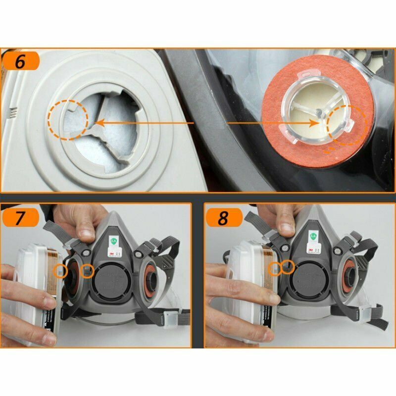 7 IN 1 Gas Mask | Full Face Respirator | Paint Spray | Chemical Facepiece | Reusable | AU
