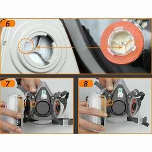 7 IN 1 Gas Mask | Full Face Respirator | Paint Spray | Chemical Facepiece | Reusable | AU