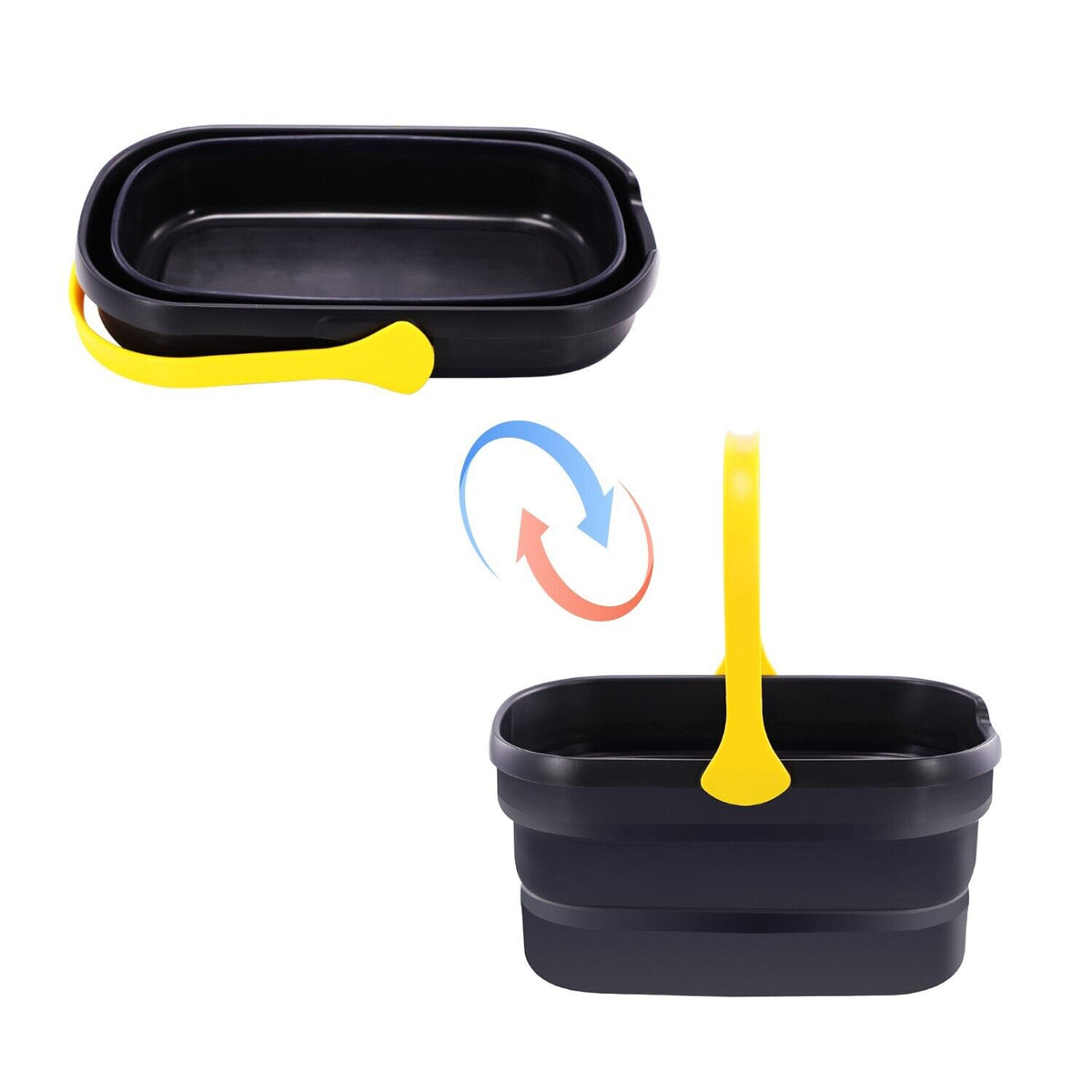 10L Folding Washing/Storage Bucket | Portable Mop/Food/Drink | Home/Outdoor Camping