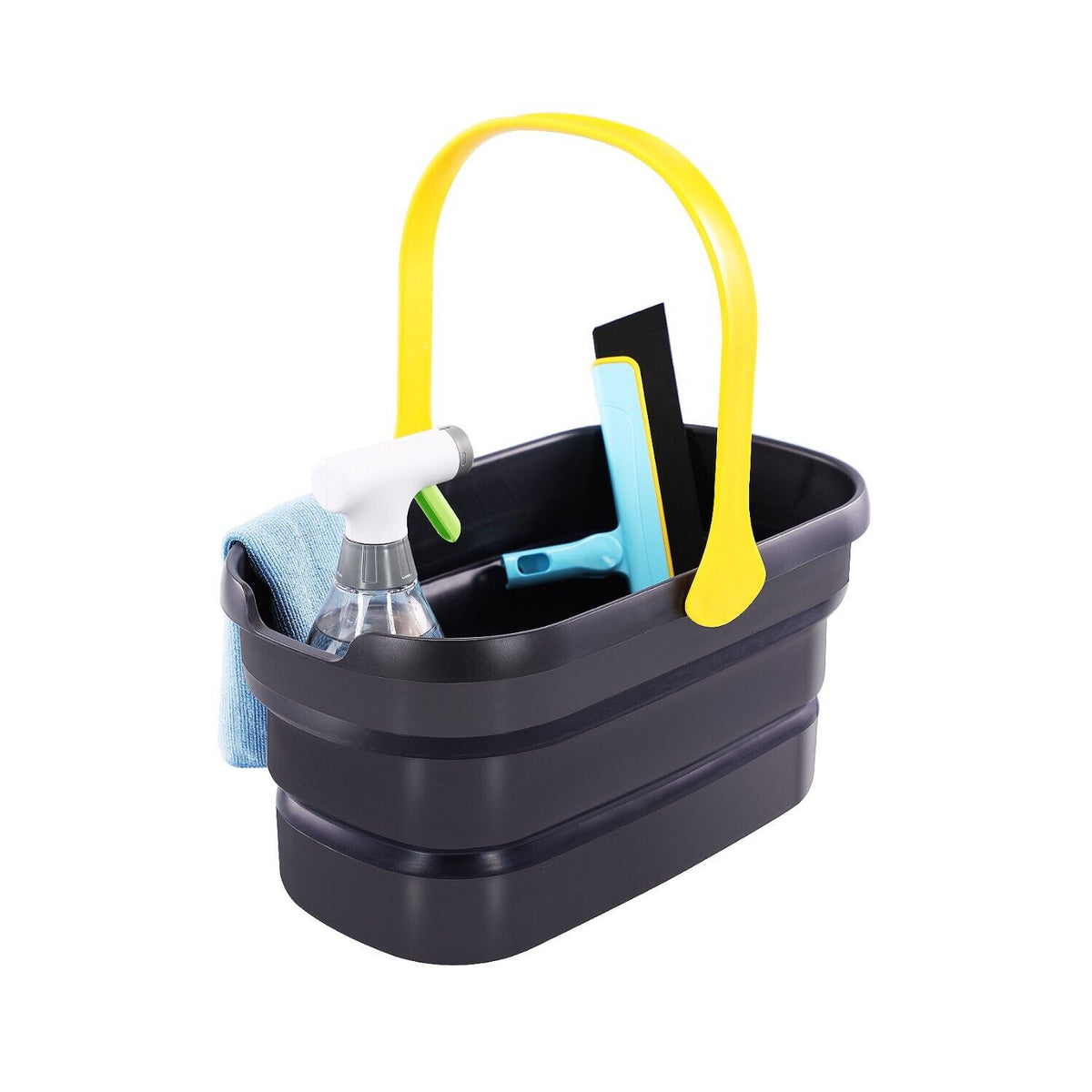 10L Folding Washing/Storage Bucket | Portable Mop/Food/Drink | Home/Outdoor Camping
