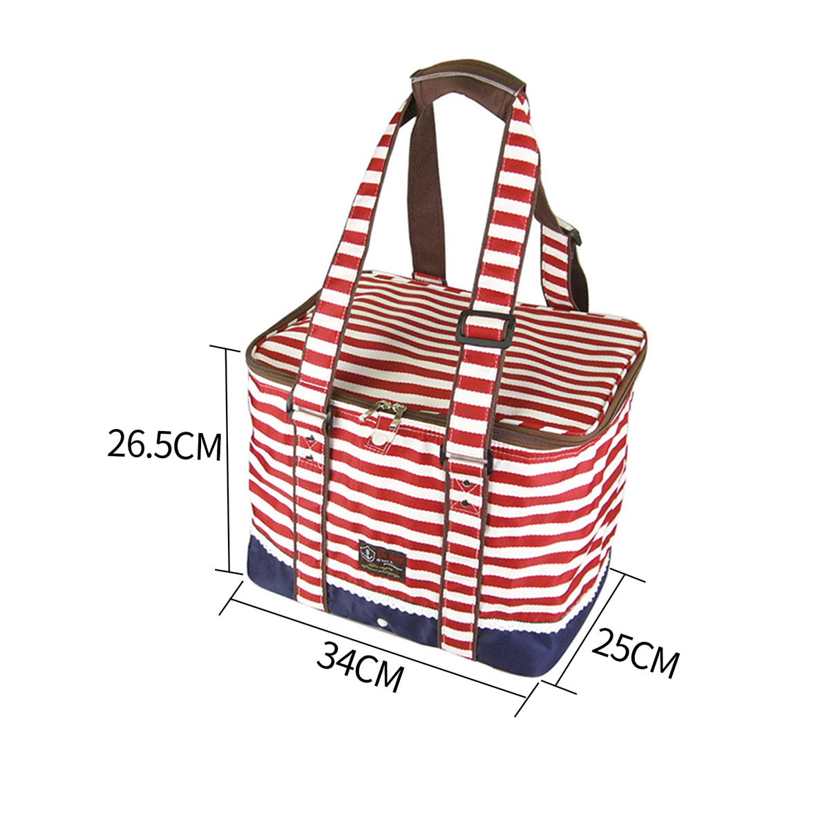 Insulated Picnic Bag | Red | Thermal Cooler | Portable Lunch Food Tote | Carry Storage