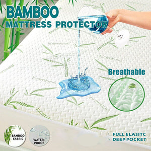 King Single Bamboo Mattress Protector | Fully Fitted | Waterproof & Breathable Design