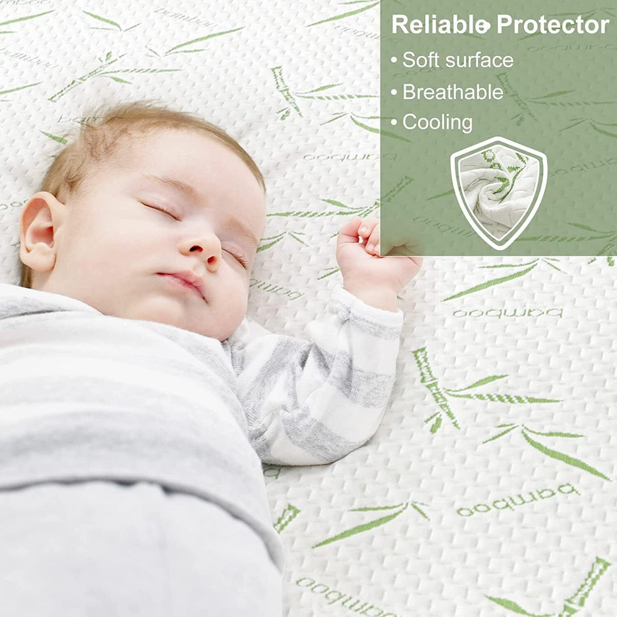 King Single Bamboo Mattress Protector | Fully Fitted | Waterproof & Breathable Design