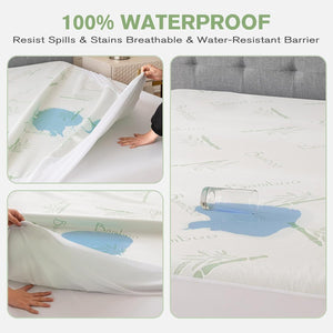 King Single Bamboo Mattress Protector | Fully Fitted | Waterproof & Breathable Design