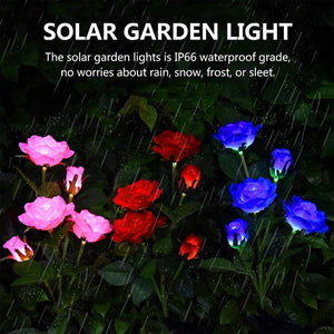 Pink Bulk Solar Garden Lights | 75cm Long Rose Flowers | Yard Lamp | Xmas | Halloween Deco | AU