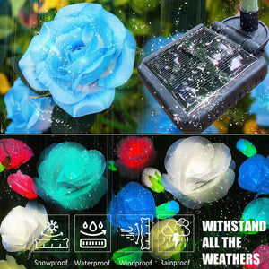 Pink Bulk Solar Garden Lights | 75cm Long Rose Flowers | Yard Lamp | Xmas | Halloween Deco | AU