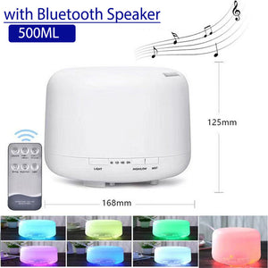 Aroma Aromatherapy Diffuser | LED Oil Ultrasonic Air Humidifier | Purifier | 500ML | White