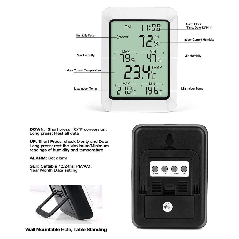 2024 Digital LCD Humidity Meter | Indoor Hygrometer | Thermometer | Temperature | NEW