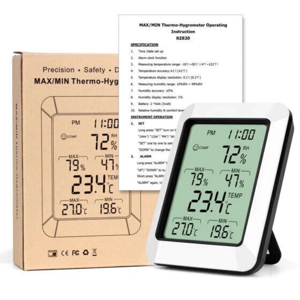 2024 Digital LCD Humidity Meter | Indoor Hygrometer | Thermometer | Temperature | NEW