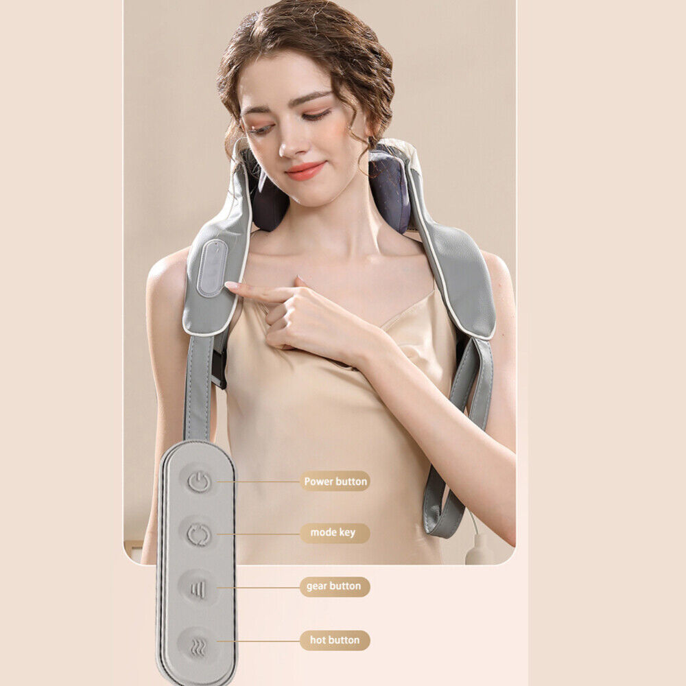 5D Massagers for Neck and Shoulder with Heat | Goletsure Pain Relief | Deep Kneading | Grey