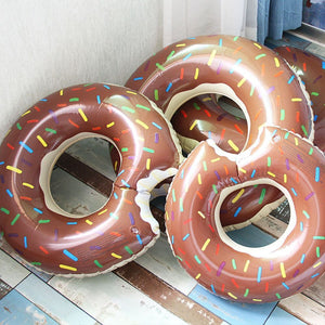 Coffee Donut Raft Swim Ring | Inflatable | 90cm | Beach & Pool Lounge | Pink Coff Design