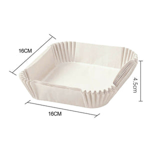 50PCS Square White Box | Air Fryer Disposable Paper Liner | Non-Stick Pan | Parchment Baking Paper