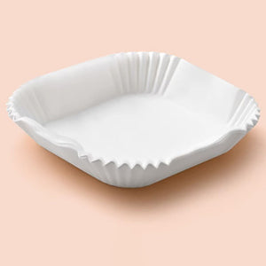 50PCS Square White Box | Air Fryer Disposable Paper Liner | Non-Stick Pan | Parchment Baking Paper