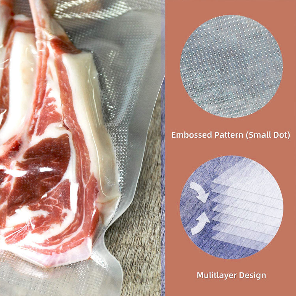 Vacuum Food Sealer Bag Roll | 20cm x 6m | Storage Saver | Commercial Heat Grade