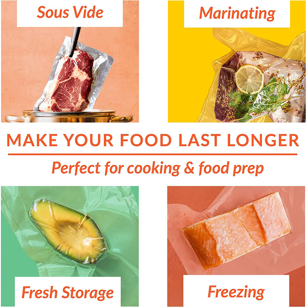 Vacuum Food Sealer Bag Roll | 20cm x 6m | Storage Saver | Commercial Heat Grade