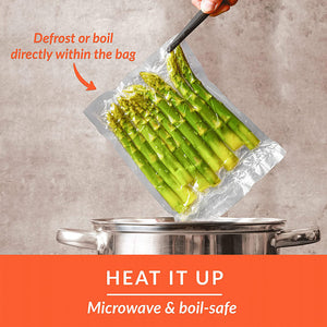 5 Roll Vacuum Food Sealer Bags | Saver Seal Rolls | Commercial Heat Grade | 25cm x 6m