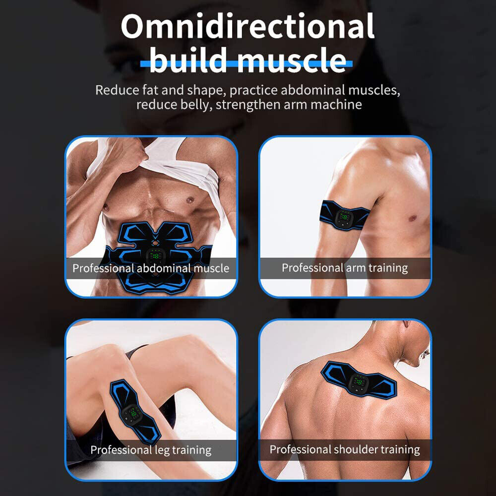 ABS Stimulator EMS Toner Massager | Abdominal Trainer | Muscle Fitness | Body Exercise