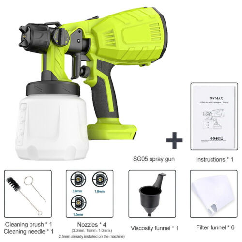 Cordless High Pressure Airless Spray Gun | Paint Sprayer | For Makita 21V Battery