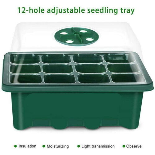 10 Set 12-Hole Plant Seed Grow Box | Propagation Nursery Seedling Starter Tray