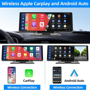 10.26" 4K Dash Cam Car Stereo | For Apple Carplay & Android Auto | GPS Rear Camera